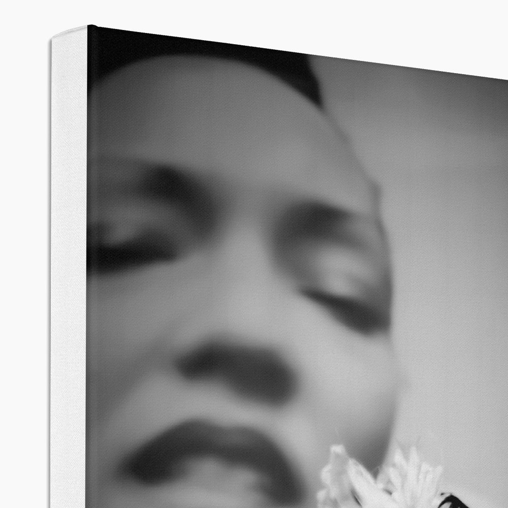 01 Jazz It Up – Lady Singer Fine Art Black and White Photography printed on  Eco Canvas
