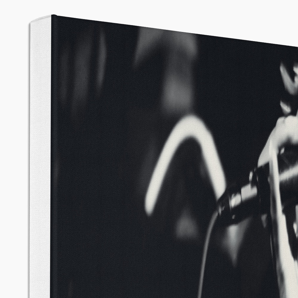 04 Jazz It Up – Lady Singer Fine Art Black and White Photography printed on  Eco Canvas