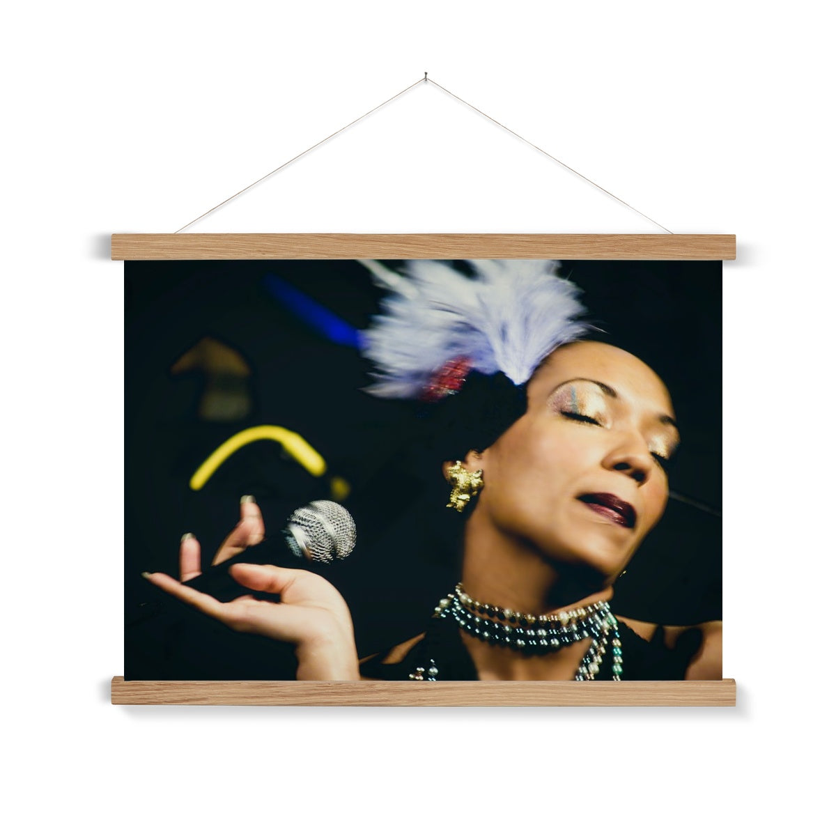 02 Jazz It Up – Lady Singer Fine Art Color Photography printed on  Fine Art Print with Hanger