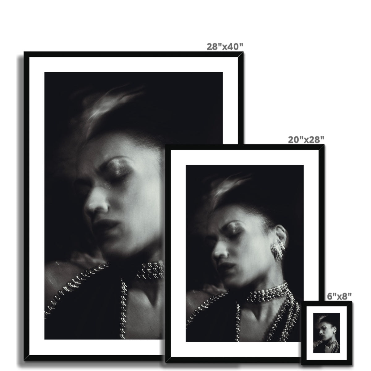 05 Jazz It Up – Lady Singer Fine Art Black and White Photography printed on  Framed & Mounted Print