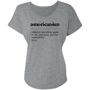 Americanism BLK - Sarcastic Talkative Smart Ass Slogan Word & Text Tee&Tank Lady-Pimamour