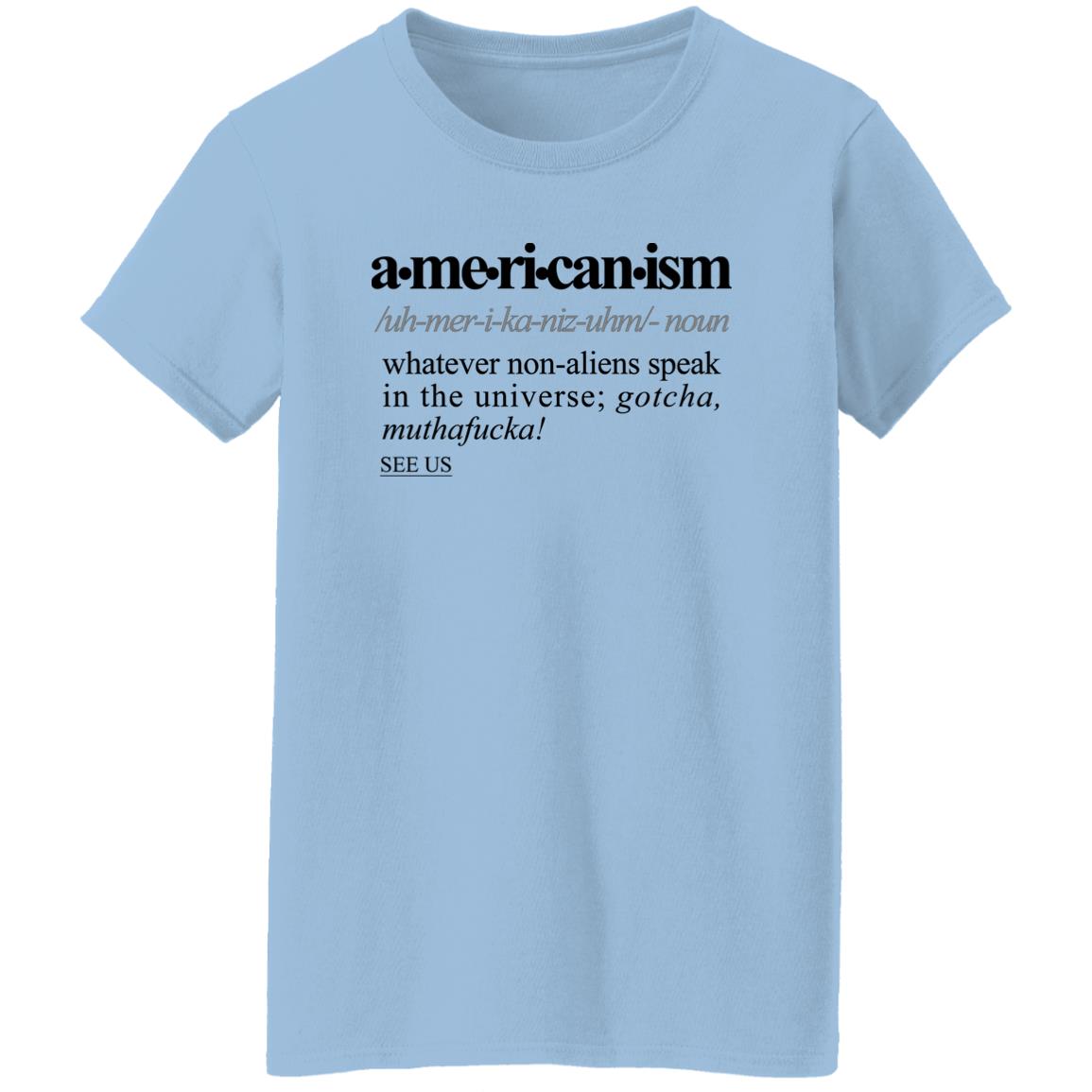 Americanism BLK - Sarcastic Talkative Smart Ass Slogan Word & Text Tee&Tank Lady-Pimamour