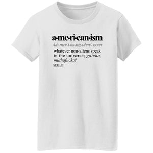 Americanism BLK - Sarcastic Talkative Smart Ass Slogan Word & Text Tee&Tank Lady-Pimamour