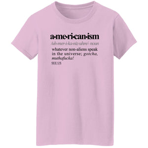 Americanism BLK - Sarcastic Talkative Smart Ass Slogan Word & Text Tee&Tank Lady-Pimamour