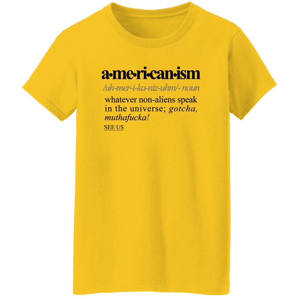 Americanism BLK - Sarcastic Talkative Smart Ass Slogan Word & Text Tee&Tank Lady-Pimamour