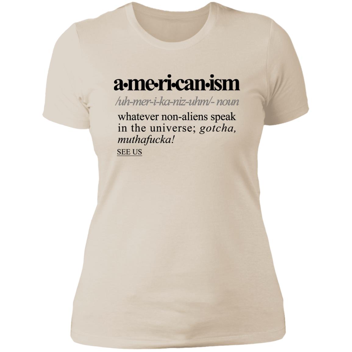 Americanism BLK - Sarcastic Talkative Smart Ass Slogan Word & Text Tee&Tank Lady-Pimamour