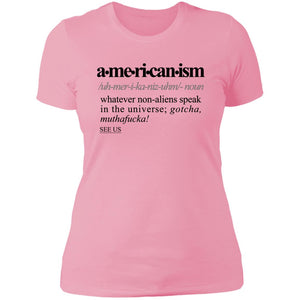 Americanism BLK - Sarcastic Talkative Smart Ass Slogan Word & Text Tee&Tank Lady-Pimamour