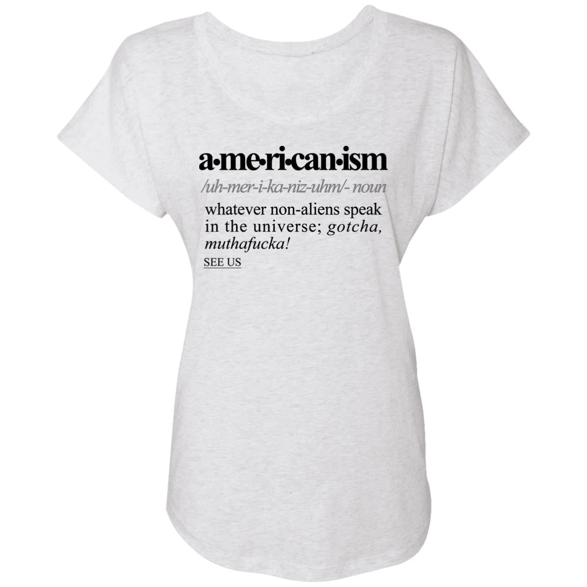 Americanism BLK - Sarcastic Talkative Smart Ass Slogan Word & Text Tee&Tank Lady-Pimamour