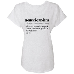 Americanism BLK - Sarcastic Talkative Smart Ass Slogan Word & Text Tee&Tank Lady-Pimamour