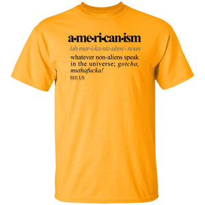 Americanism BLK - Sarcastic Talkative Smart Ass Slogan Word & Text Tee&Tank Men/Unisex-Pimamour