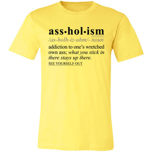 Assholism BLK - Sarcastic Talkative Smart Ass Slogan Word & Text Tee&Tank Men/Unisex-Pimamour