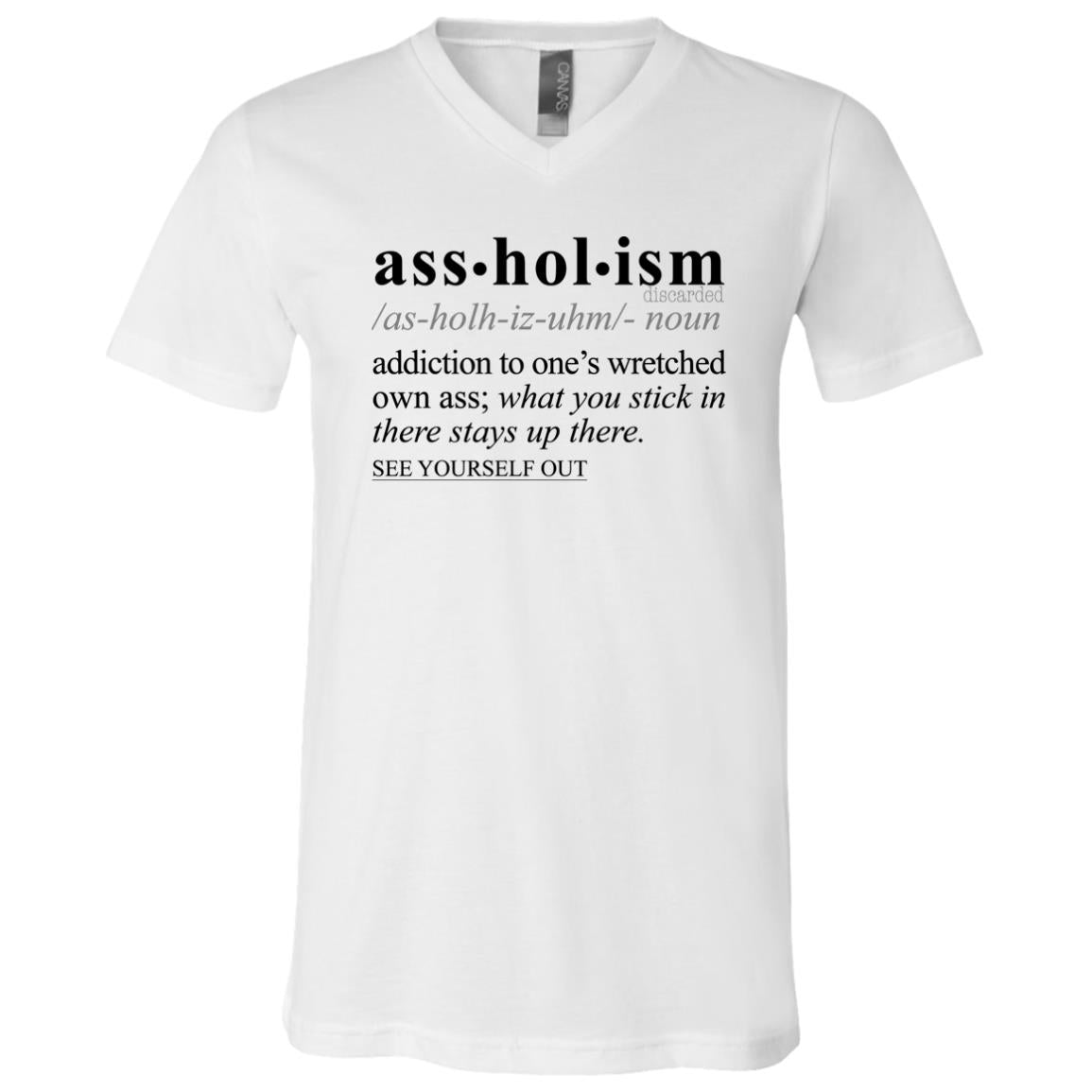 Assholism BLK - Sarcastic Talkative Smart Ass Slogan Word & Text Tee&Tank Men/Unisex-Pimamour