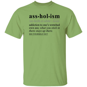 Assholism BLK - Sarcastic Talkative Smart Ass Slogan Word & Text Tee&Tank Men/Unisex-Pimamour