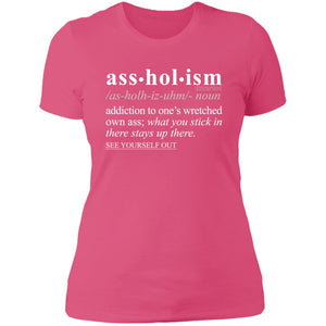 Assholism WH - Sarcastic Talkative Smart Ass Slogan Word & Text Tee&Tank Lady-Pimamour