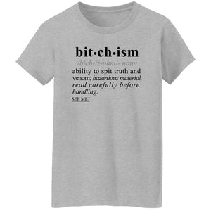 Bitchism BLK - Sarcastic Talkative Smart Ass Slogan Word & Text Tee&Tank Lady-Pimamour