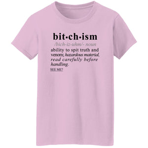 Bitchism BLK - Sarcastic Talkative Smart Ass Slogan Word & Text Tee&Tank Lady-Pimamour