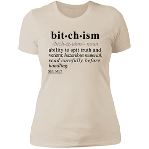 Bitchism BLK - Sarcastic Talkative Smart Ass Slogan Word & Text Tee&Tank Lady-Pimamour