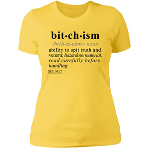 Bitchism BLK - Sarcastic Talkative Smart Ass Slogan Word & Text Tee&Tank Lady-Pimamour