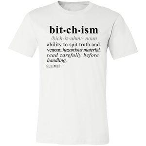 Bitchism BLK - Sarcastic Talkative Smart Ass Slogan Word & Text Tee&Tank Men/Unisex-Pimamour