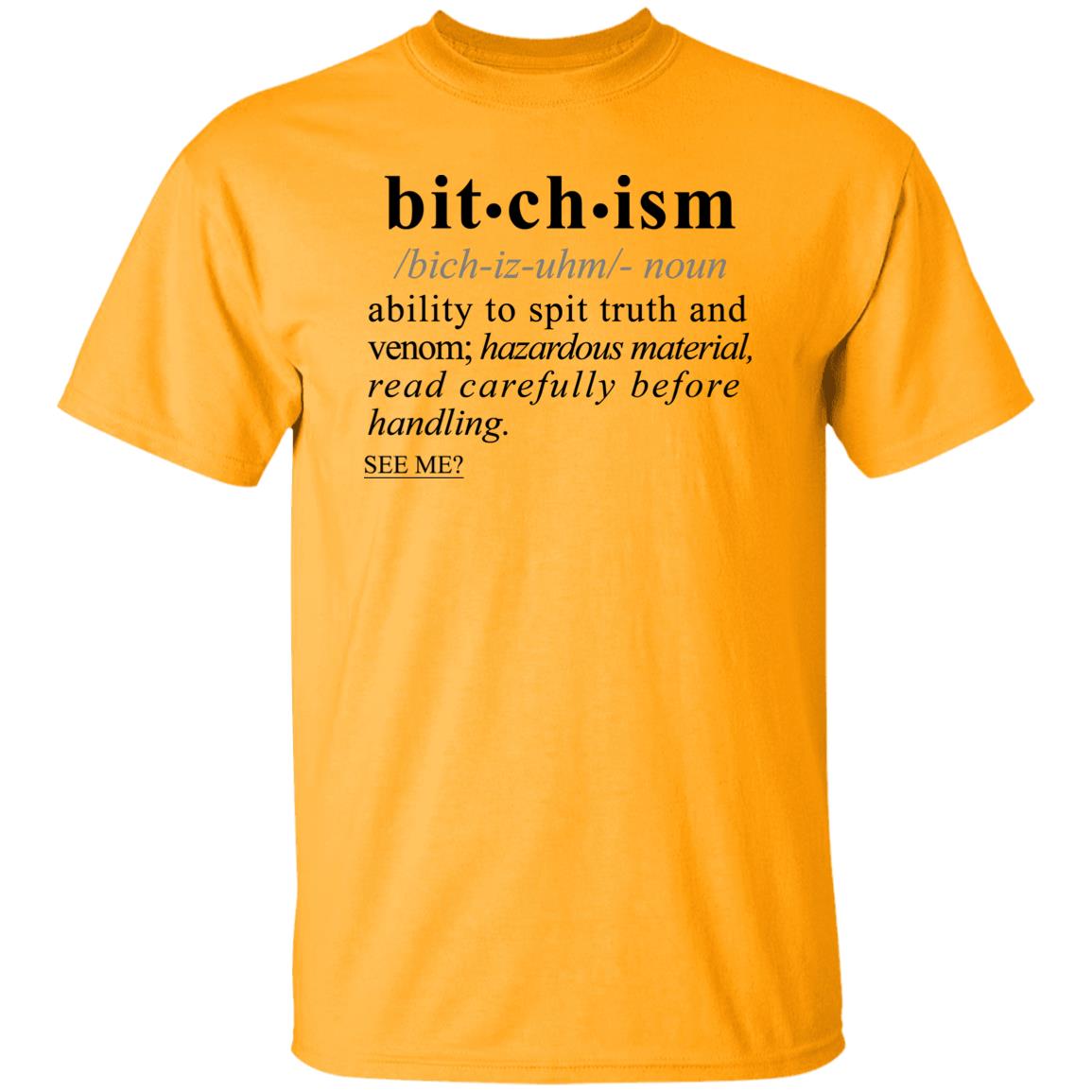 Bitchism BLK - Sarcastic Talkative Smart Ass Slogan Word & Text Tee&Tank Men/Unisex-Pimamour