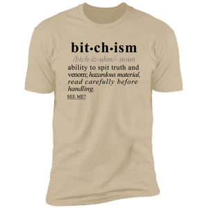 Bitchism BLK - Sarcastic Talkative Smart Ass Slogan Word & Text Tee&Tank Men/Unisex-Pimamour