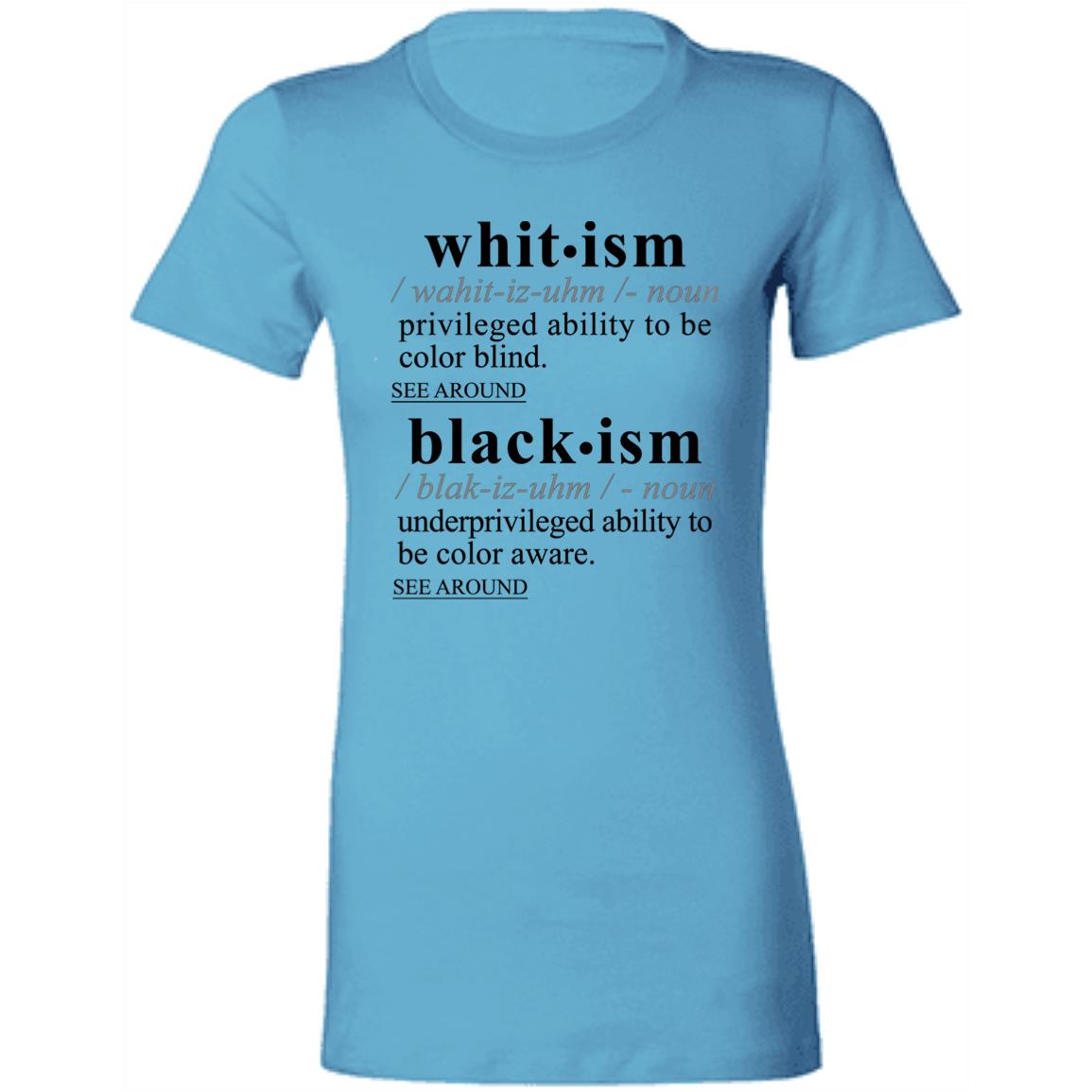 Blackism-Whitism BLK - Sarcastic Talkative Smart Ass Slogan Word & Text Tee&Tank Lady-Pimamour