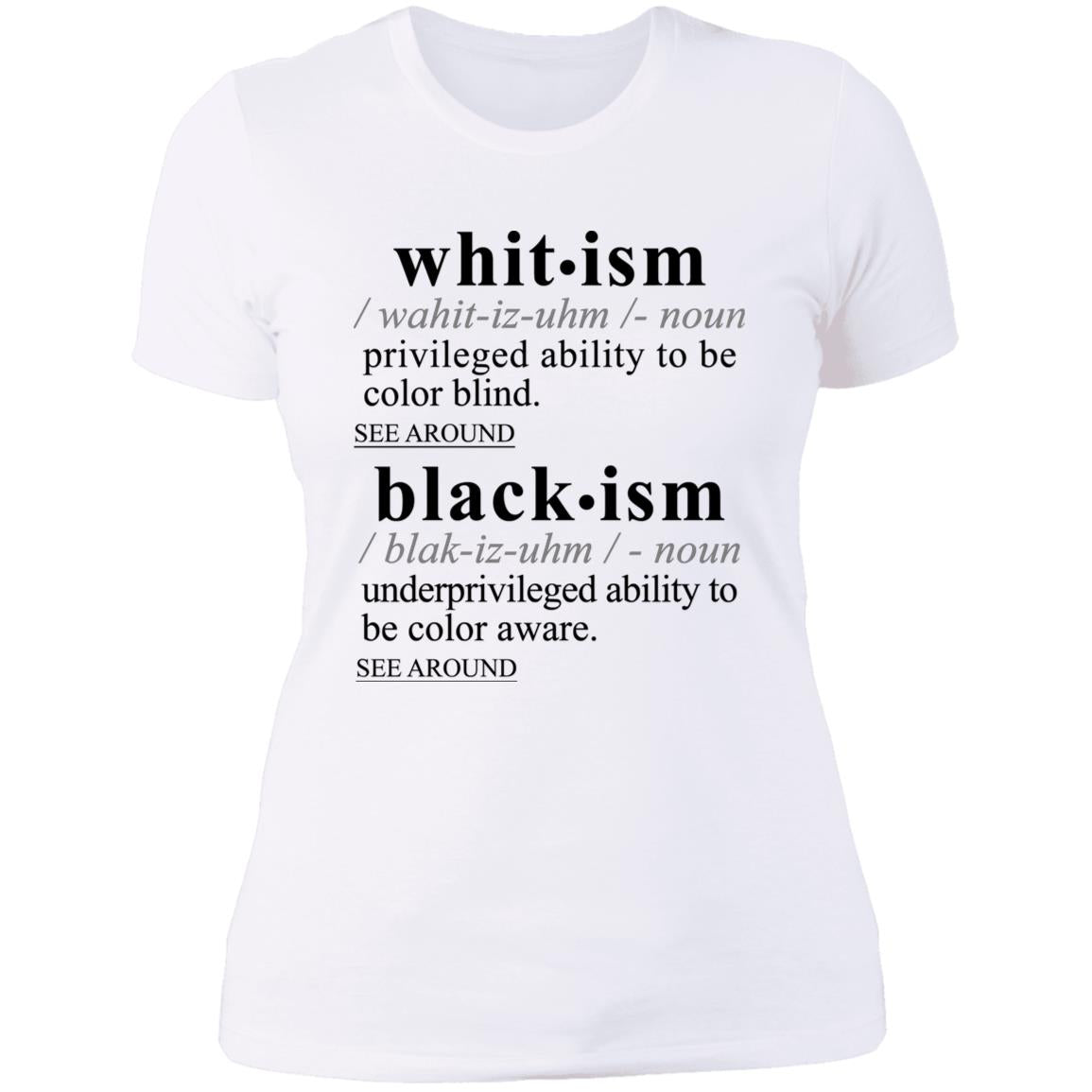 Blackism-Whitism BLK - Sarcastic Talkative Smart Ass Slogan Word & Text Tee&Tank Lady-Pimamour