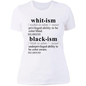 Blackism-Whitism BLK - Sarcastic Talkative Smart Ass Slogan Word & Text Tee&Tank Lady-Pimamour