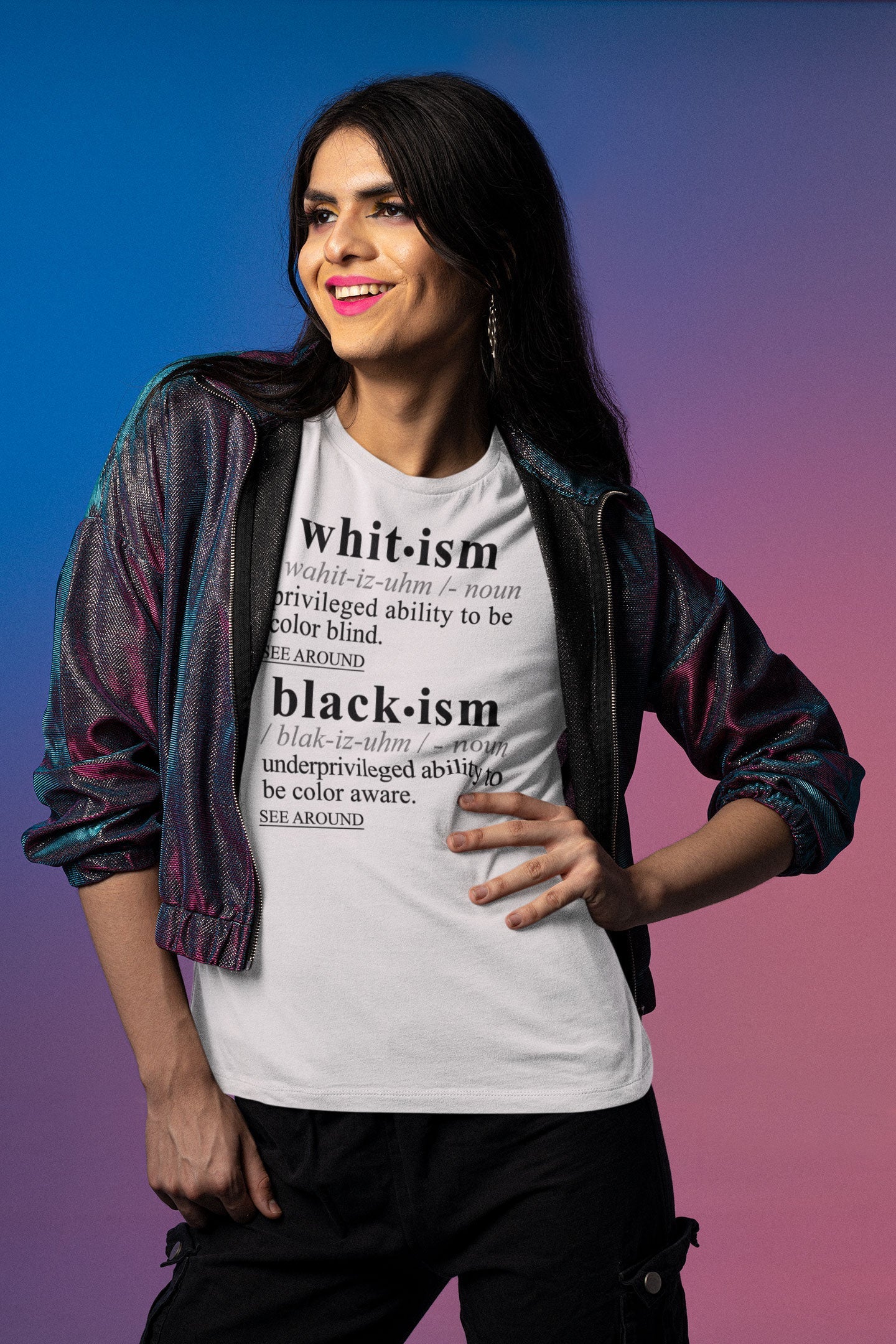 Blackism-Whitism BLK - Sarcastic Talkative Smart Ass Slogan Word & Text Tee&Tank Men/Unisex-Pimamour