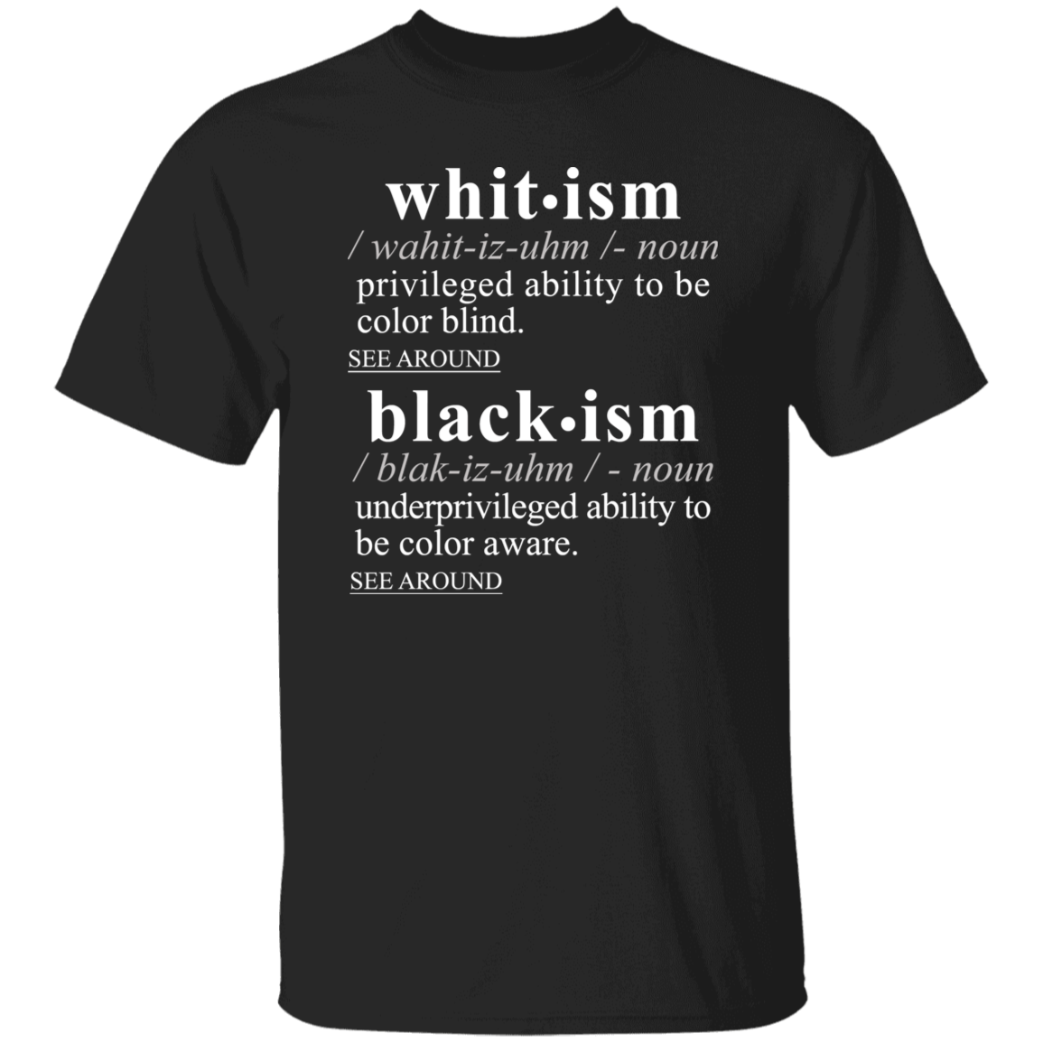 Blackism Whitism WH - Sarcastic Talkative Smart Ass Slogan Word & Text Tee&Tank Men/Unisex-Pimamour