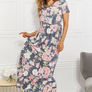 BOMBOM In Bloom Floral Tiered Maxi Dress-Pimamour