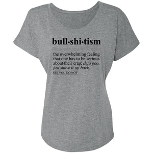 Bullshitism BLK - Sarcastic Talkative Smart Ass Slogan Word & Text Tee&Tank Lady-Pimamour