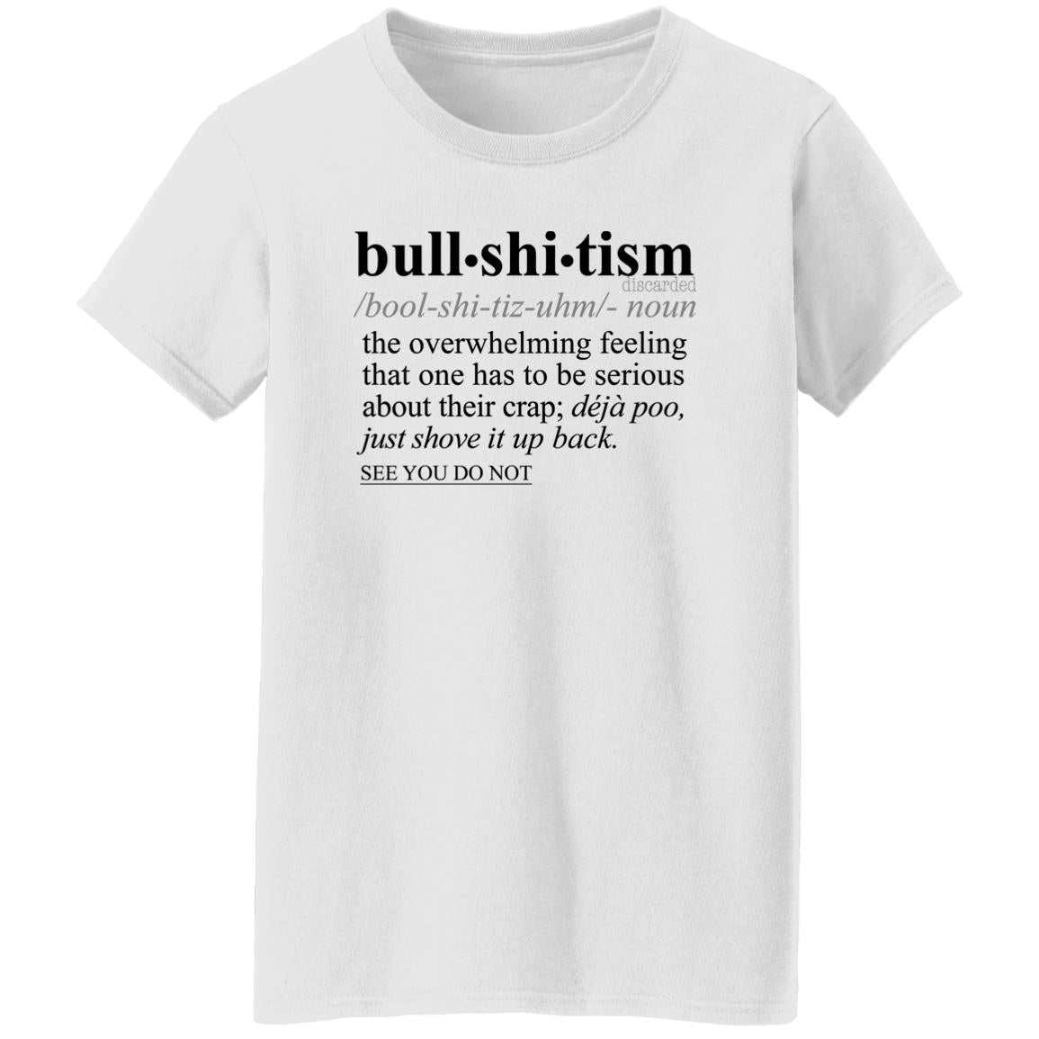 Bullshitism BLK - Sarcastic Talkative Smart Ass Slogan Word & Text Tee&Tank Lady-Pimamour