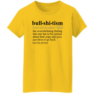 Bullshitism BLK - Sarcastic Talkative Smart Ass Slogan Word & Text Tee&Tank Lady-Pimamour