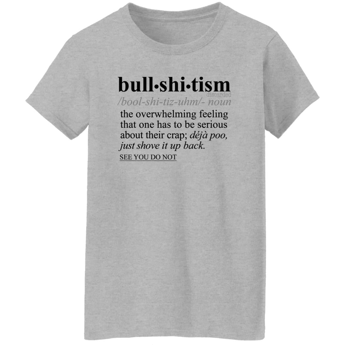 Bullshitism BLK - Sarcastic Talkative Smart Ass Slogan Word & Text Tee&Tank Lady-Pimamour