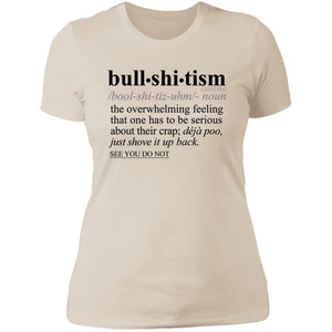 Bullshitism BLK - Sarcastic Talkative Smart Ass Slogan Word & Text Tee&Tank Lady-Pimamour