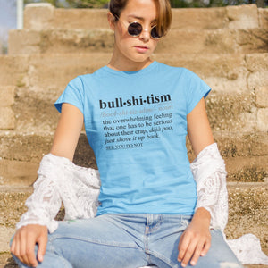 Bullshitism BLK - Sarcastic Talkative Smart Ass Slogan Word & Text Tee&Tank Lady-Pimamour