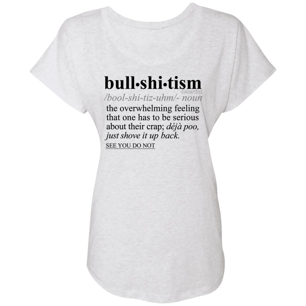 Bullshitism BLK - Sarcastic Talkative Smart Ass Slogan Word & Text Tee&Tank Lady-Pimamour