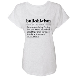 Bullshitism BLK - Sarcastic Talkative Smart Ass Slogan Word & Text Tee&Tank Lady-Pimamour