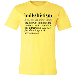 Bullshitism BLK - Sarcastic Talkative Smart Ass Slogan Word & Text Tee&Tank Men/Unisex-Pimamour