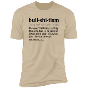 Bullshitism BLK - Sarcastic Talkative Smart Ass Slogan Word & Text Tee&Tank Men/Unisex-Pimamour