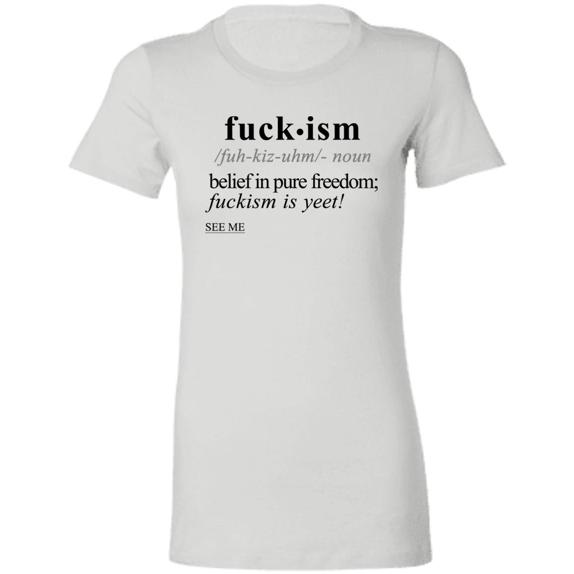 Fuckism BLK - Sarcastic Talkative Smart Ass Slogan Word & Text Tee&Tank Lady-Pimamour