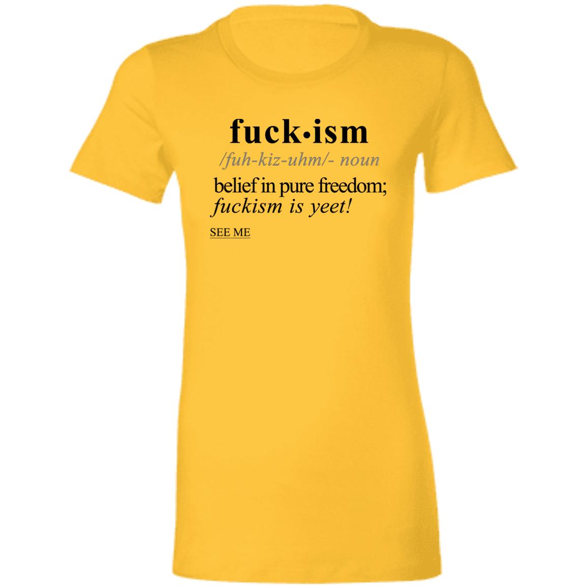 Fuckism BLK - Sarcastic Talkative Smart Ass Slogan Word & Text Tee&Tank Lady-Pimamour