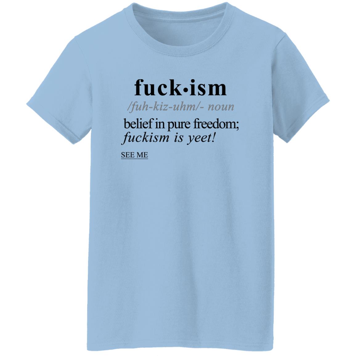 Fuckism BLK - Sarcastic Talkative Smart Ass Slogan Word & Text Tee&Tank Lady-Pimamour