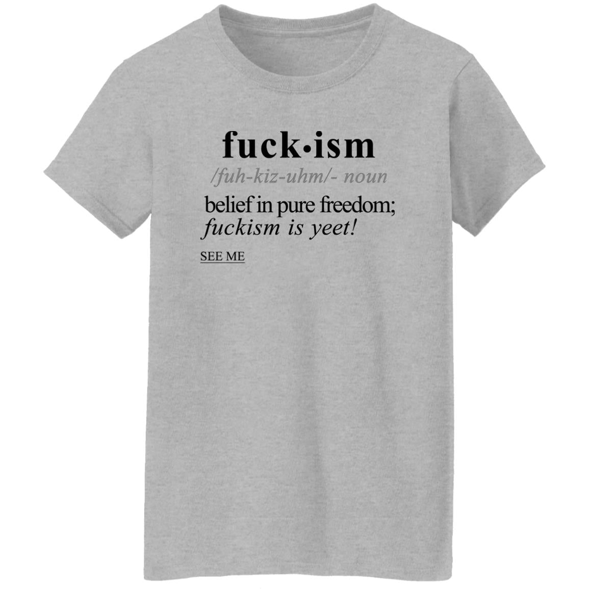 Fuckism BLK - Sarcastic Talkative Smart Ass Slogan Word & Text Tee&Tank Lady-Pimamour