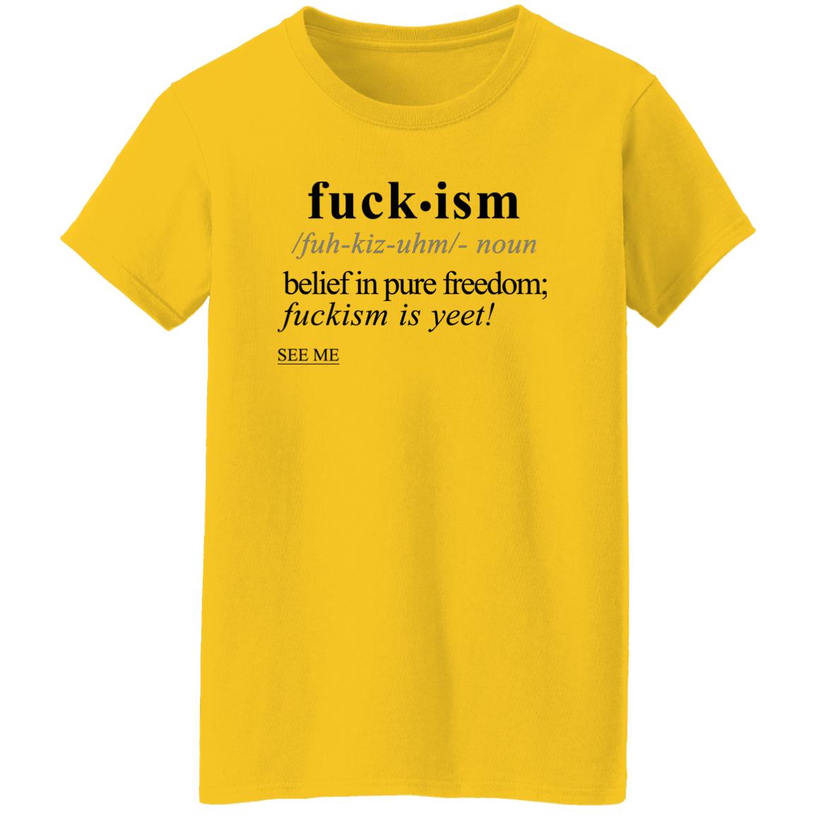 Fuckism BLK - Sarcastic Talkative Smart Ass Slogan Word & Text Tee&Tank Lady-Pimamour