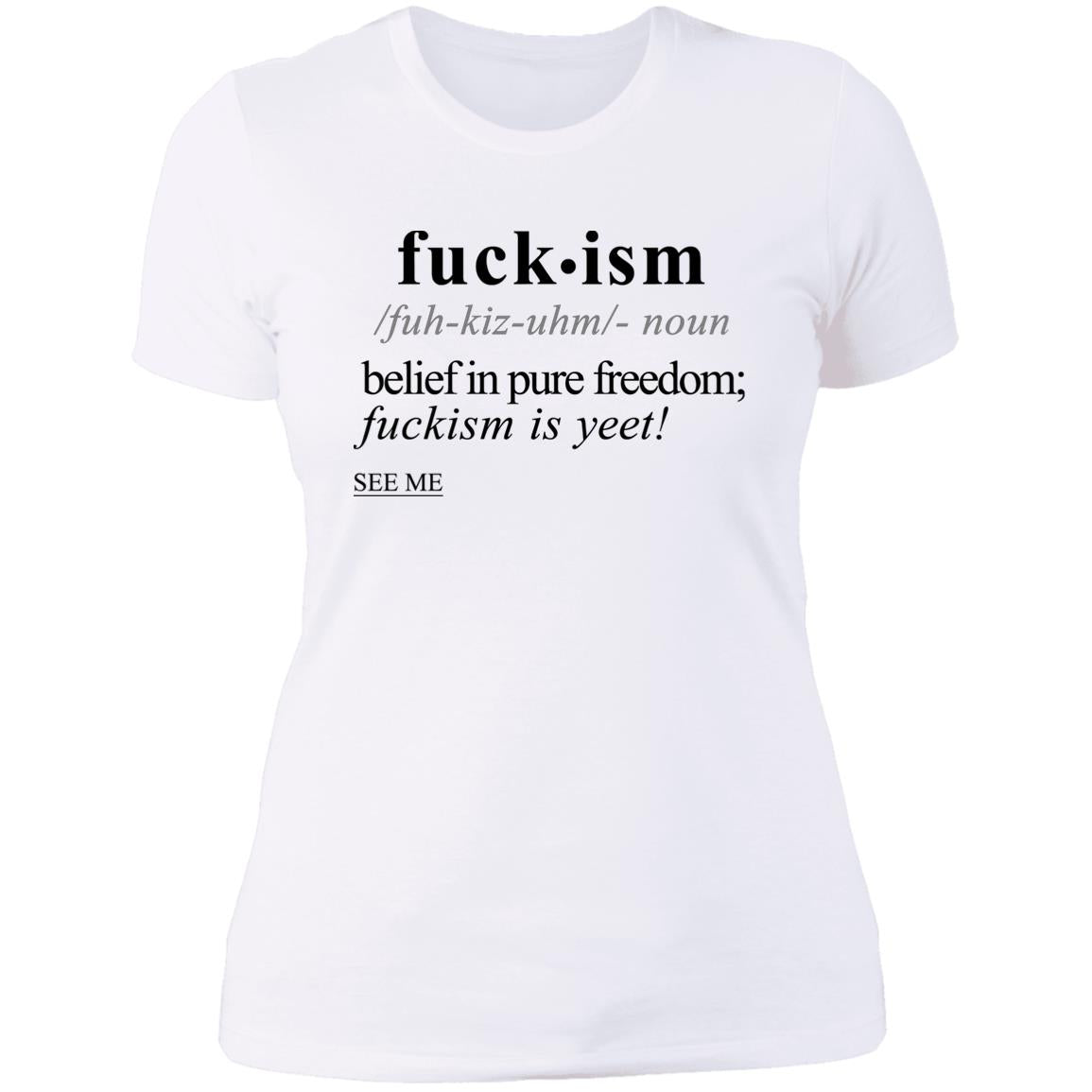 Fuckism BLK - Sarcastic Talkative Smart Ass Slogan Word & Text Tee&Tank Lady-Pimamour