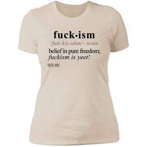 Fuckism BLK - Sarcastic Talkative Smart Ass Slogan Word & Text Tee&Tank Lady-Pimamour