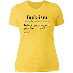 Fuckism BLK - Sarcastic Talkative Smart Ass Slogan Word & Text Tee&Tank Lady-Pimamour