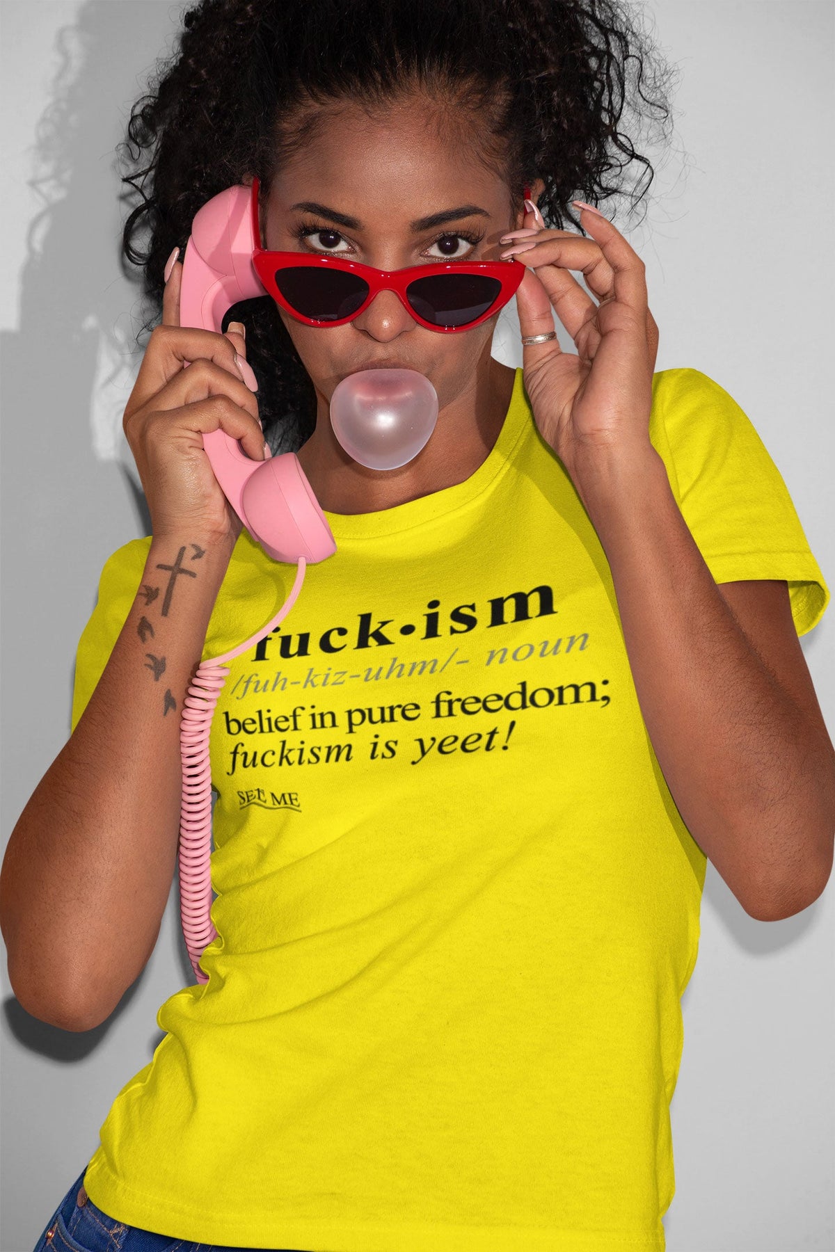 Fuckism BLK - Sarcastic Talkative Smart Ass Slogan Word & Text Tee&Tank Lady-Pimamour